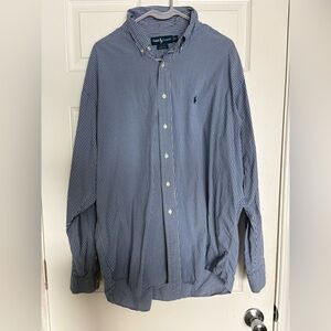 Ralph Lauren Blake Button Shirt Mens XL Blue Yellow White Plaid Long Sleeve